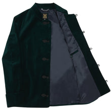 Nehru jacket, velvet jacket, nehru gilet, nehru vest, green velvet jacket, evening jacket, smoking jacket, dinner jacket, Nehru velvet jacket