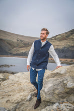 British Lambswool Nehru Gilet. Nehru Vest, Nehru Waistcoat, Nehru Jacket. Made in England.