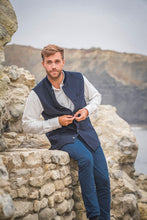 British Lambswool Nehru Gilet. Nehru Vest, Nehru Waistcoat, Nehru Jacket. Made in England.