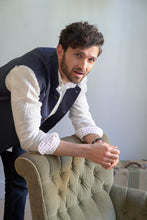 British Linen Nehru Gilet. Nehru Vest, Nehru Waistcoat, Nehru Jacket. Made in England.