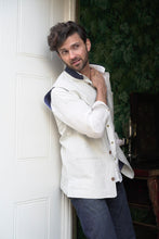 British Linen Nehru Gilet. Nehru Vest, Nehru Waistcoat, Nehru Jacket. Made in England.