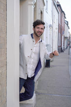 British Linen Nehru Gilet. Nehru Vest, Nehru Waistcoat, Nehru Jacket. Made in England.