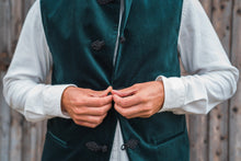 British Velvet Nehru Gilet. Nehru Vest, Nehru Waistcoat, Nehru Jacket. Made in England.