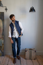 British Linen Nehru Gilet. Nehru Vest, Nehru Waistcoat, Nehru Jacket. Made in England.