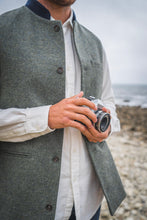 British Lambswool Nehru Gilet. Nehru Vest, Nehru Waistcoat, Nehru Jacket. Made in England.