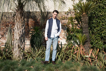 Marmaduke Nehru Gilet Nehru Waistcoat Nehru Vest crafted from linen, lined with our stunning hand drawn paisley prints, finished with coconut shell buttons. Nehru Waistcoast, Nehru jacket, Mandarin Collar. Made in England.