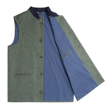 British Lambswool Nehru Gilet. Nehru Vest, Nehru Waistcoat, Nehru Jacket. Made in England.