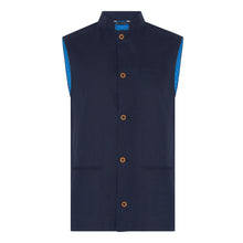 Marmaduke Nehru Gilet Nehru Waistcoat Nehru Vest crafted from linen, lined with our stunning hand drawn paisley prints, finished with coconut shell buttons. Nehru Waistcoast, Nehru jacket, Mandarin Collar. Made in England.