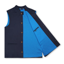 Marmaduke Nehru Gilet Nehru Waistcoat Nehru Vest crafted from linen, lined with our stunning hand drawn paisley prints, finished with coconut shell buttons. Nehru Waistcoast, Nehru jacket, Mandarin Collar. Made in England.