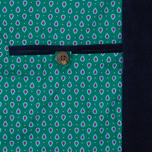 Titian - Nehru Gilet Made in England from Navy Cotton Velvet. Navy Velvet Nehru Gilet. Known as Nehru Vest, Nehru Waistcoat, Nehru Gilet. Silk froggings. British designer, British menswear, Made in England. Smart casual Menswear.