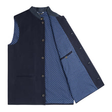 British Lambswool Nehru Gilet. Nehru Vest, Nehru Waistcoat, Nehru Jacket. Made in England.