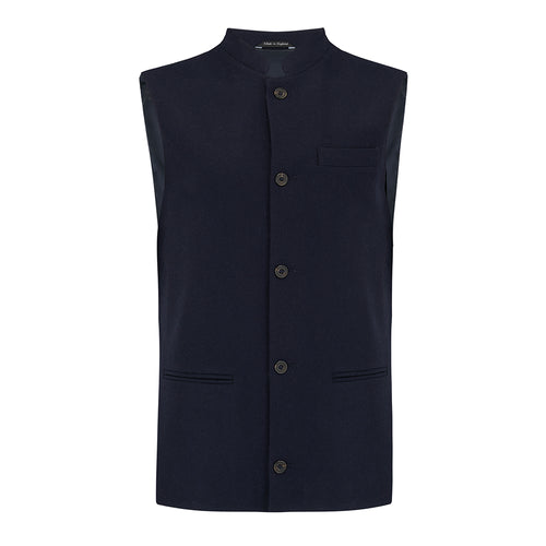 British Lambswool Nehru Gilet. Nehru Vest, Nehru Waistcoat, Nehru Jacket. Made in England.