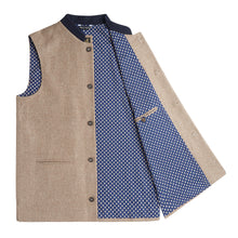 British Lambswool Nehru Gilet. Nehru Vest, Nehru Waistcoat, Nehru Jacket. Made in England.
