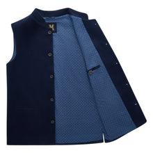 Nocturne • The Navy Corduroy Nehru Gilet