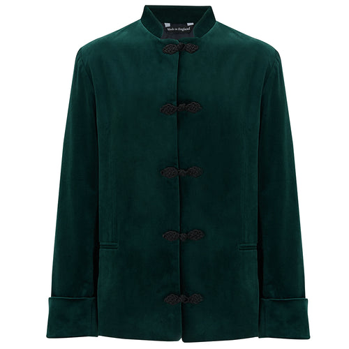 Nehru jacket, velvet jacket, nehru gilet, nehru vest, green velvet jacket, evening jacket, smoking jacket, dinner jacket, Nehru velvet jacket