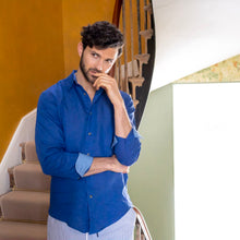 Skye Linen Shirt • Cobalt Blue