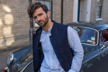British Lambswool Nehru Gilet. Nehru Vest, Nehru Waistcoat, Nehru Jacket. Made in England.