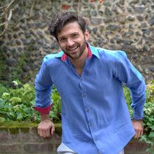 Skye Linen Shirt • Cornflower Blue