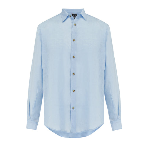 Skye Linen Shirt • Sea Blue