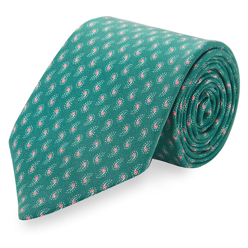 Silk Tie, Printed Silk Tie, Wedding Ties, Neckwear, Made in England, Marmaduke London.