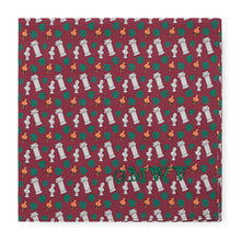 Pocket Square and Mens Handkerchief Made in England from our Hand Drawn prints. Monogrammed initials, personalise, monogram. Gifts for men, Mens gifts, Menswear, Mens Accessories for Christmas gifts, Ascot, Black tie, Fathers Day Gifts. British Textile Designer. 