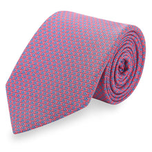 Silk Tie, Printed Silk Tie, Wedding Ties, Neckwear, Made in England, Marmaduke London.